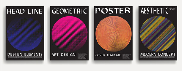 Poster - Modern posters . Vector design composition with various geometric shapes . Abstract contemporary art . Vector art ideal for media, ads, covers, brochures, banners.
