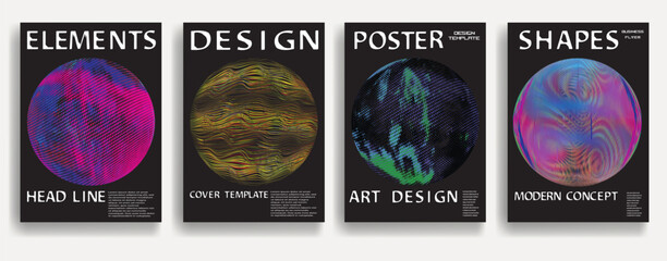 Poster - Modern posters . Vector design composition with various geometric shapes . Abstract contemporary art . Vector art ideal for media, ads, covers, brochures, banners.
