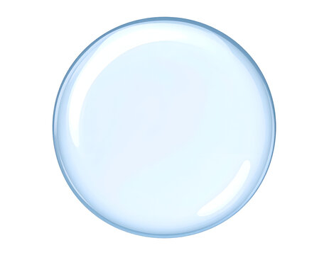 Light Blue Glossy Orb 3D Illustration