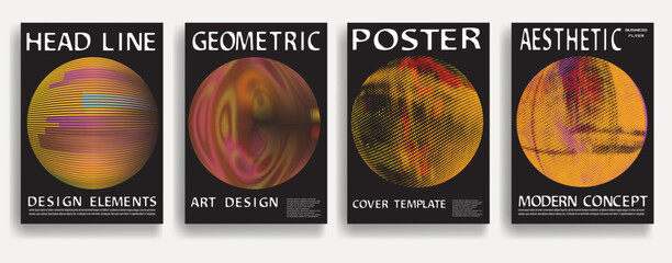 Poster - Modern posters . Vector design composition with various geometric shapes . Abstract contemporary art . Vector art ideal for media, ads, covers, brochures, banners.
