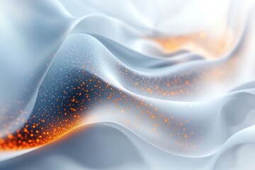 Poster - Soft, flowing fabric with shimmering sparkles, creating a calming ambiance in a bright setting