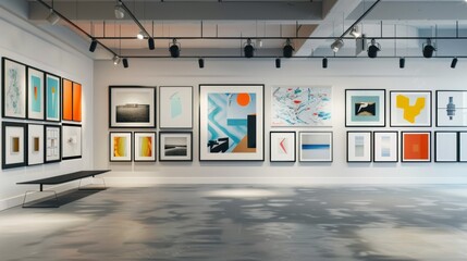 Poster - Art product display on a gallery wall
