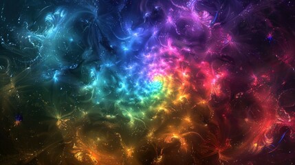 Poster - Colorful fractal design resembling a galaxy