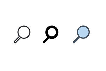 Poster - Magnifying glass icons vector illustration in simple design style for digital and print use