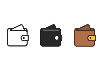 Poster - Simple wallet icons variety vector illustration for design and print