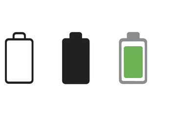 Poster - Vector illustration of simple battery icon styles for tech designs