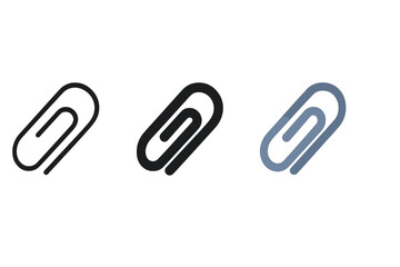 Poster - Simple paperclip icon set vector illustration for design elements and office stationery