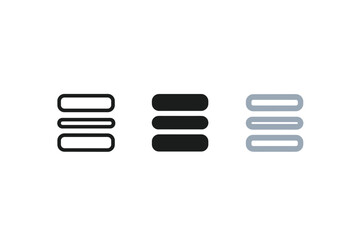 Poster - Simple hamburger menu icons vector illustration for user interface design in modern style