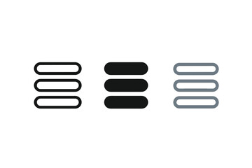 Poster - Minimalist hamburger menu icons vector illustration for user interface design