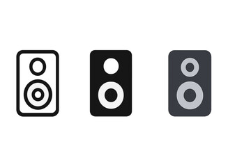 Poster - Modern speaker icon styles vector illustration for design projects