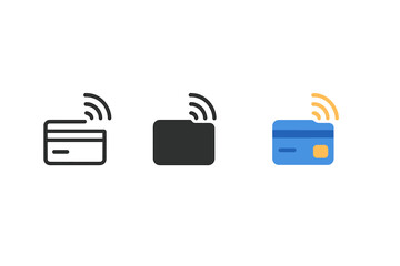 Poster - Simple credit card icons vector illustration for finance and payment design