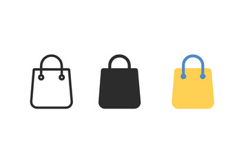 Poster - Simple shopping bag icons vector illustration for design projects