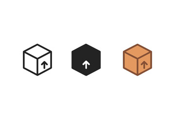 Poster - Minimalistic package box vector illustration for modern icon design