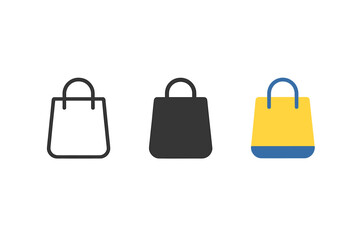 Poster - Simple shopping bag vector illustration – modern icon design for digital applications