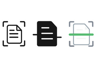 Poster - Simple document scan icons vector illustration for digital and print design