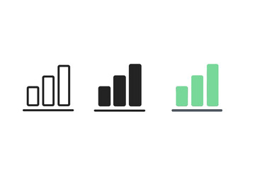 Poster - Simple bar chart icons vector illustration for business and data presentation design