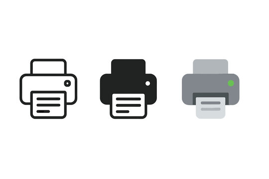 Modern printer icon styles vector illustration for digital design and branding