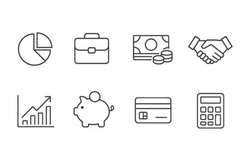Poster - Business and finance icons vector illustration for applications and design