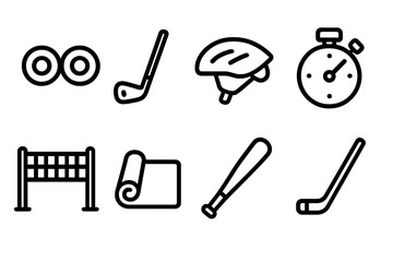 Poster - Simple sports icon grid vector illustration for design and print projects