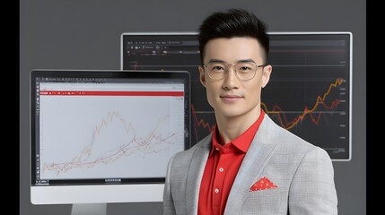 Poster - Editorial photo series of a financial planner giving a seminar on investment strategies, editorial photography style
