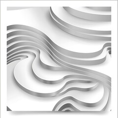 Poster - Abstract white curved layers background with modern elegant minimalist design inspiration