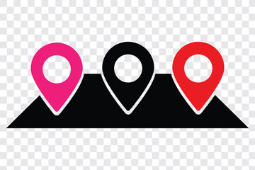 Poster - Location icon. Map pin icon set. location marker. location pin. Map pin icon vector illustration eps 10.