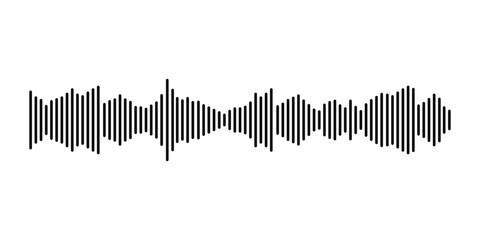 Poster - Sound wave collection for music. Audio Waves Logo Vector. audio signal icon. sound waves symbol. music pulse sign. Record interface icons.