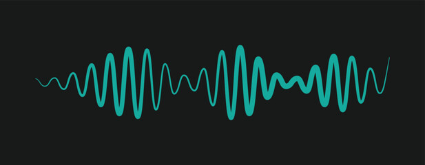 Poster - Sound waves design template. Set of podcast sound waves design. Vector Illustration.
