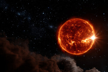 Wall Mural -  a sun in the space