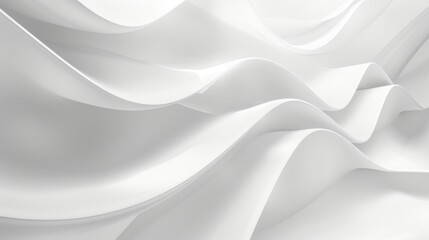 Poster - Bright white abstract background with subtle 3D layers