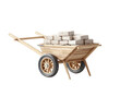 © Alice a. - Wooden wheelbarrow loaded with bricks construction material isolated on transparency background rustic style building supply manual labor transportation work tool realistic neutral mood