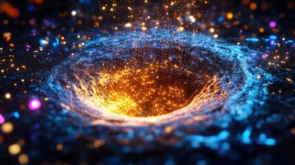 Poster - Abstract swirling vortex