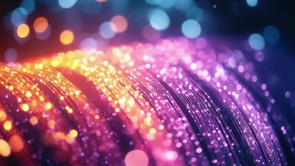 Poster - Vibrant abstract lights creating a mesmerizing wave pattern in rich colors during a festive atmosphere