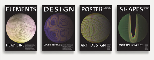 Poster - Modern posters . Vector design composition with various geometric shapes . Abstract contemporary art . Vector art ideal for media, ads, covers, brochures, banners.
