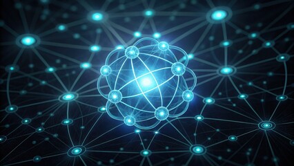 Poster - Bright Photons Forming Nodes in a Digital Network Visualization