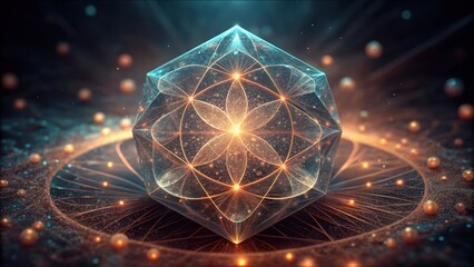 Poster - Abstract Representation of Photons Passing Through a Geometric Shape