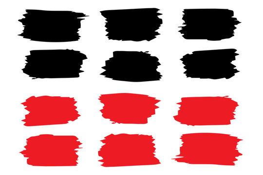 Grunge Vector collection.  black brush stroke place for text. Grunge Backgrounds