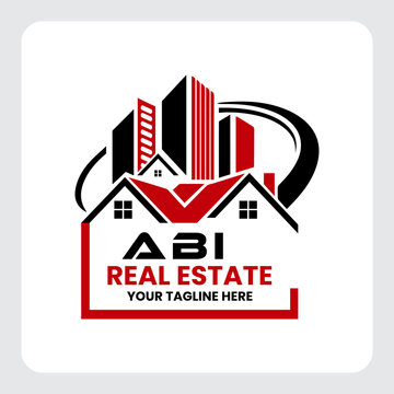 Letter ABI building vector, ABI initial construction. ABI real estate. ABI home letter logo design, ABI real estate Logo , Style home logo