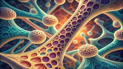 Aufkleber - Structures of Bone Tissue Under Polarized Light in Gigapixel Detail