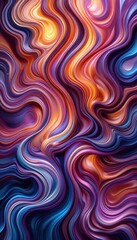 Aufkleber - Colorful abstract swirls create a vibrant background for mobile screens