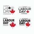 © Soraia Akter - Happy Labour Day Canada Typography Set Vector Illustration