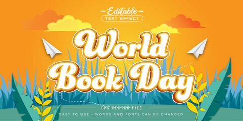 Poster - World Book Day poster, editable text effect.