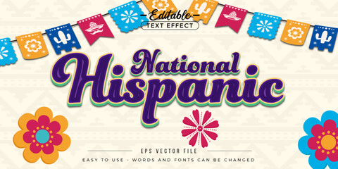 Poster - National Hispanic Heritage Month, editable text effect.