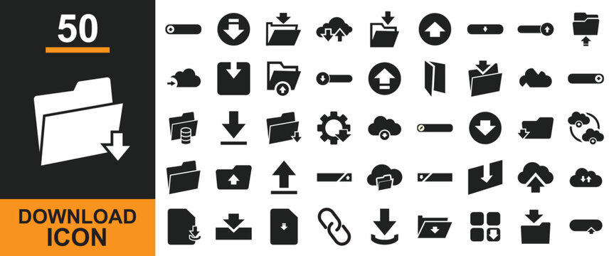 Download  icons .  Upload and Download icon . Vector illustration. isolated on white background. EPS 10