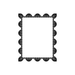 Poster - Illustration of decorative frame border design with scalloped edge vector graphic for scrapbooking or crafting projects vector
