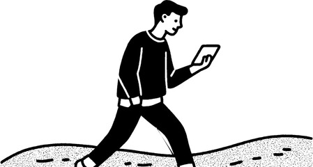 Fototapete - Person checking notes on digital tablet conceptual sketch for creative insights