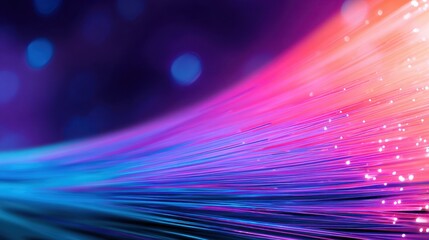 Poster - Vibrant Abstract Light Trails with Colorful Bokeh Effects Creating a Dynamic Background