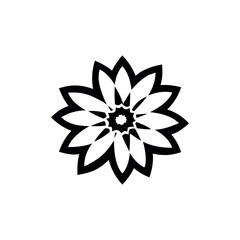 Poster - Illustration of download black and white flower vector design for free use in your graphic design projects and illustrations vector