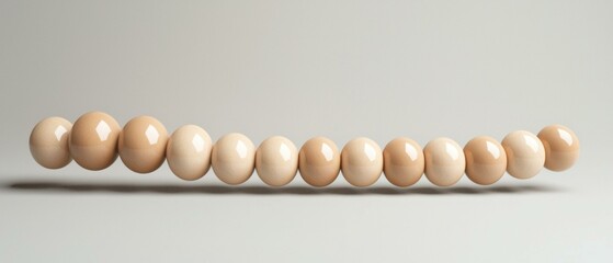 Poster - Smooth, light beige spheres. AI.