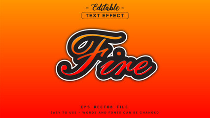 Poster - Fire text style, editable text effect.